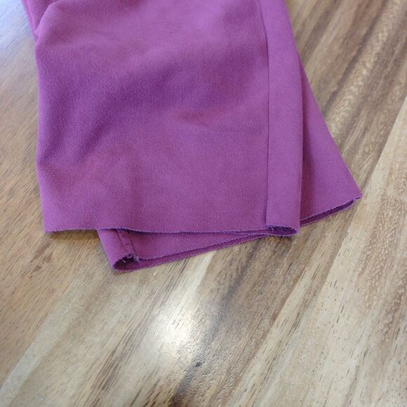 Free People Faux Suede Crop Pants Queen Pomegranate Sz 2 *MISSING BELT* - Picture 14 of 16